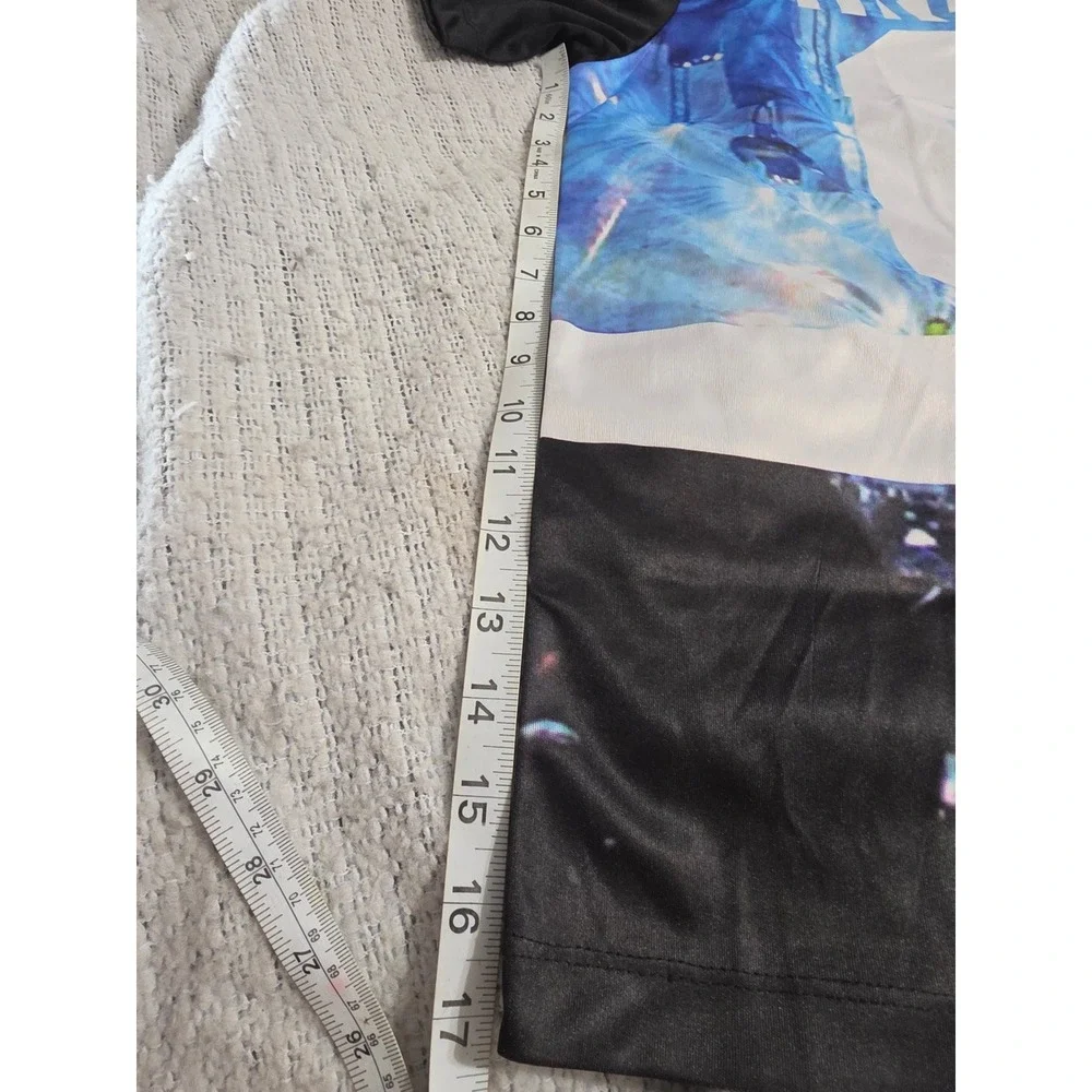 True Religion Mens Concert Sublimation Graphic Tee Jet Black XL MC353TS59